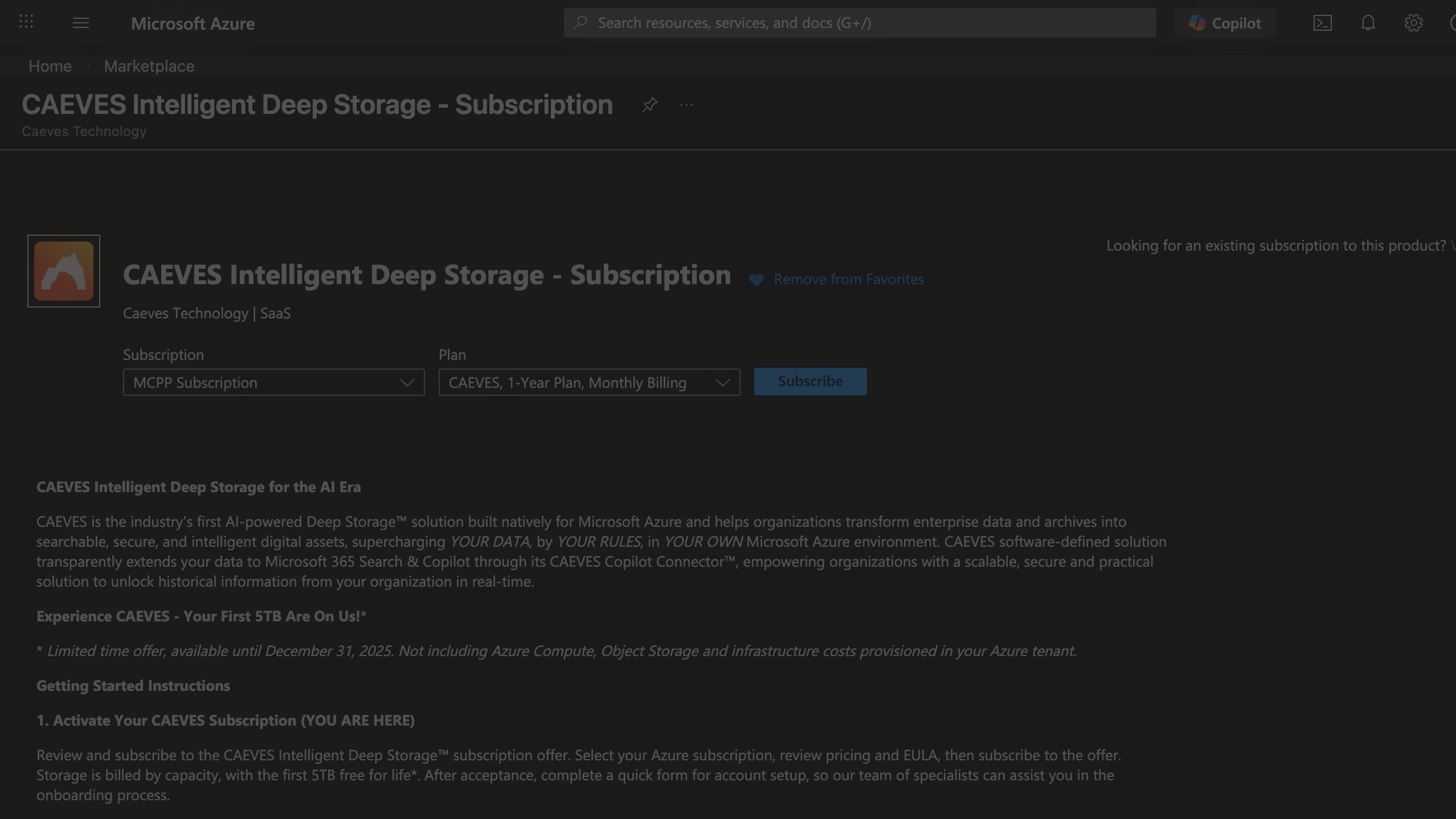 CAEVES Available in the Microsoft Marketplace